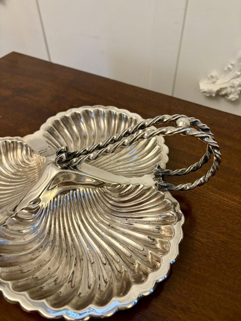 Antique Edwardian Quality Silver Plated Serving Dish by Mappin & Webb - Image 5